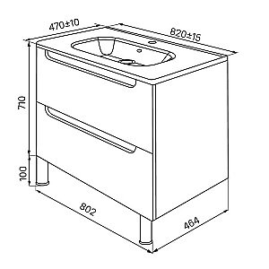 Тумба с раковиной Iddis Edifice EDI80WFi95K 80 белая для ванной в интернет-магазине Sanbest