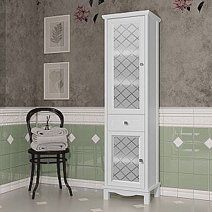 Пенал Опадирис Омега 45 белый матовый левый купить в интернет-магазине сантехники Sanbest