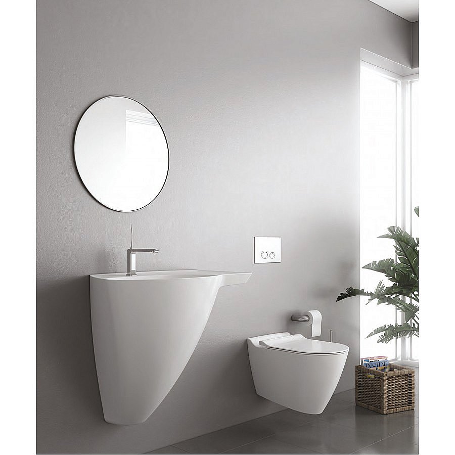 Раковина подвесная Bien Mineral 80 MNLM08001FD1W3000 белая купить в интернет-магазине Sanbest