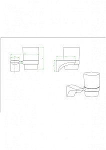 Стакан для зубных щеток CeramaLux Monelli 70002 черный матовый купить в интернет-магазине сантехники Sanbest