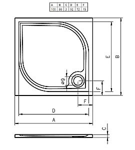 Душевой поддон Riho Kolping DB31 100x80 D004006005 белый купить в интернет-магазине Sanbest
