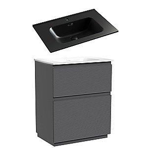 Тумба с раковиной Sancos FOLK Floor FL70FGS/CN7007MB 70 Grey soft для ванной в интернет-магазине Sanbest