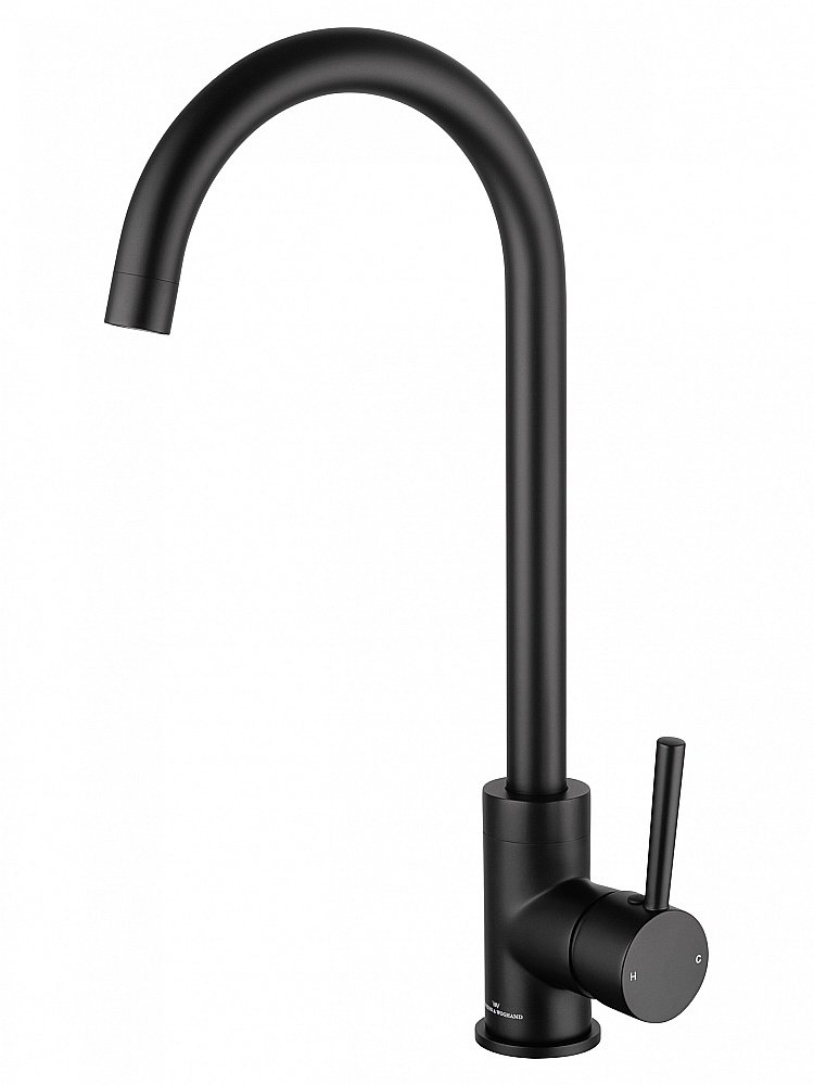 Смеситель для кухни WONZON & WOGHAND WW-A21102-MB черный матовый купить в интернет-магазине сантехники Sanbest