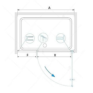Душевая дверь RGW Hotel HO-012B 120 купить в интернет-магазине Sanbest
