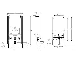 Система инсталляции для биде WONZON & WOGHAND (WW-TI823A) купить в интернет-магазине сантехники Sanbest