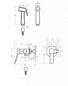 Гигиенический душ BelBagno ALBANO-HGN-CRM хром купить в интернет-магазине сантехники Sanbest