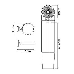 Ёршик для туалета WasserKRAFT K-28127 купить в интернет-магазине сантехники Sanbest