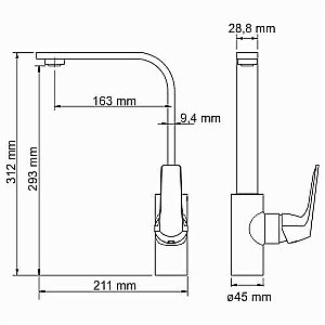 Смеситель для кухни WasserKRAFT Neime 1907 купить в интернет-магазине сантехники Sanbest