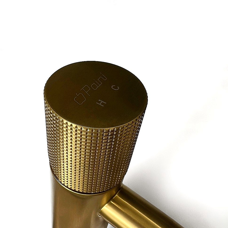 Смеситель для раковины PAINI Cox grip 7GPJ205OLL золото матовое купить в интернет-магазине сантехники Sanbest