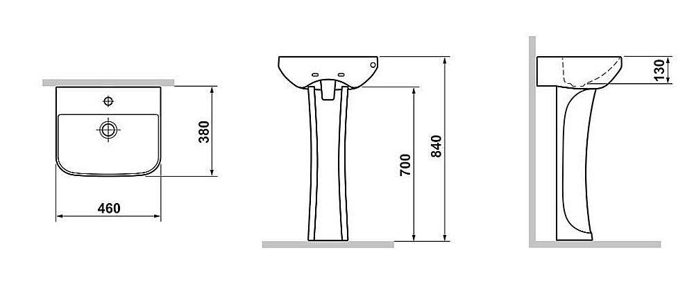 Раковина детская на пьедестале Laguraty 5620 F белая купить в интернет-магазине Sanbest