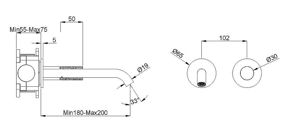 Смеситель для раковины Vincea Aura VBFW-6AU1CH хром купить в интернет-магазине сантехники Sanbest