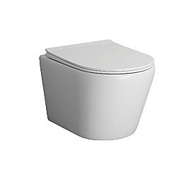 Унитаз подвесной Grossman Fly GR-4478MS безободковый, с крышкой микролифт, белый матовый купить в интернет-магазине Sanbest