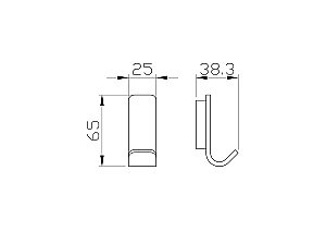 Крючок WONZON & WOGHAND LOTTE WW-8315 хром купить в интернет-магазине сантехники Sanbest