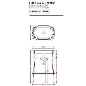 Консоль с раковиной Artceram FUORI SCALA ACA055/TFL03301/TFA 58.3 черная для ванной в интернет-магазине сантехники Sanbest