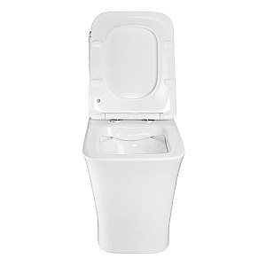 Унитаз моноблок Azario Stoun AZ-1109 белый, безободковый, с крышкой микролифт купить в интернет-магазине Sanbest