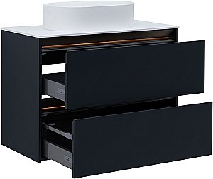 Тумба с раковиной Allen Brau Activity 90 1.34013.AM антрацит матовый/олива брашированная для ванной в интернет-магазине Sanbest