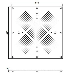 Верхний душ Carimali MyDream 23052XN/S-CRX купить в интернет-магазине сантехники Sanbest