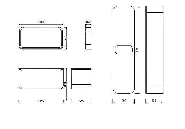 Зеркало Creavit Pion 118 в ванную от интернет-магазине сантехники Sanbest