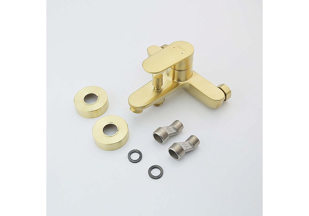 Cмеситель для ванны Aquatek Ника AQ1840BG золото шлифованное купить в интернет-магазине сантехники Sanbest