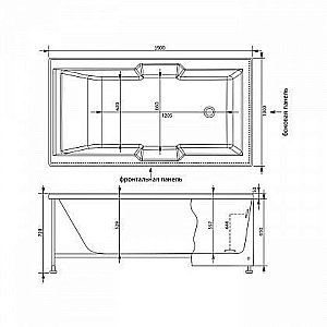 Акриловая ванна Aquanet Vega 190x100 205556 с к/с купить в интернет-магазине Sanbest