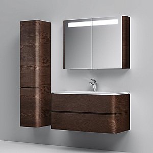 Тумба с раковиной AM.PM Sensation 100 темное дерево для ванной в интернет-магазине Sanbest