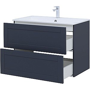 Тумба с раковиной Aquanet Терра 90 313246 маренго для ванной в интернет-магазине Sanbest