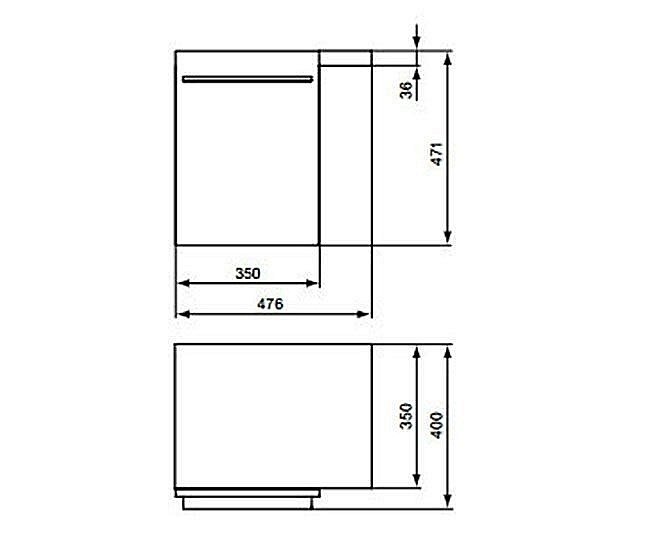 Боковой шкафчик Ideal Standard Daylight K2221EG 35 серый дуб для ванной в интернет-магазине сантехники Sanbest
