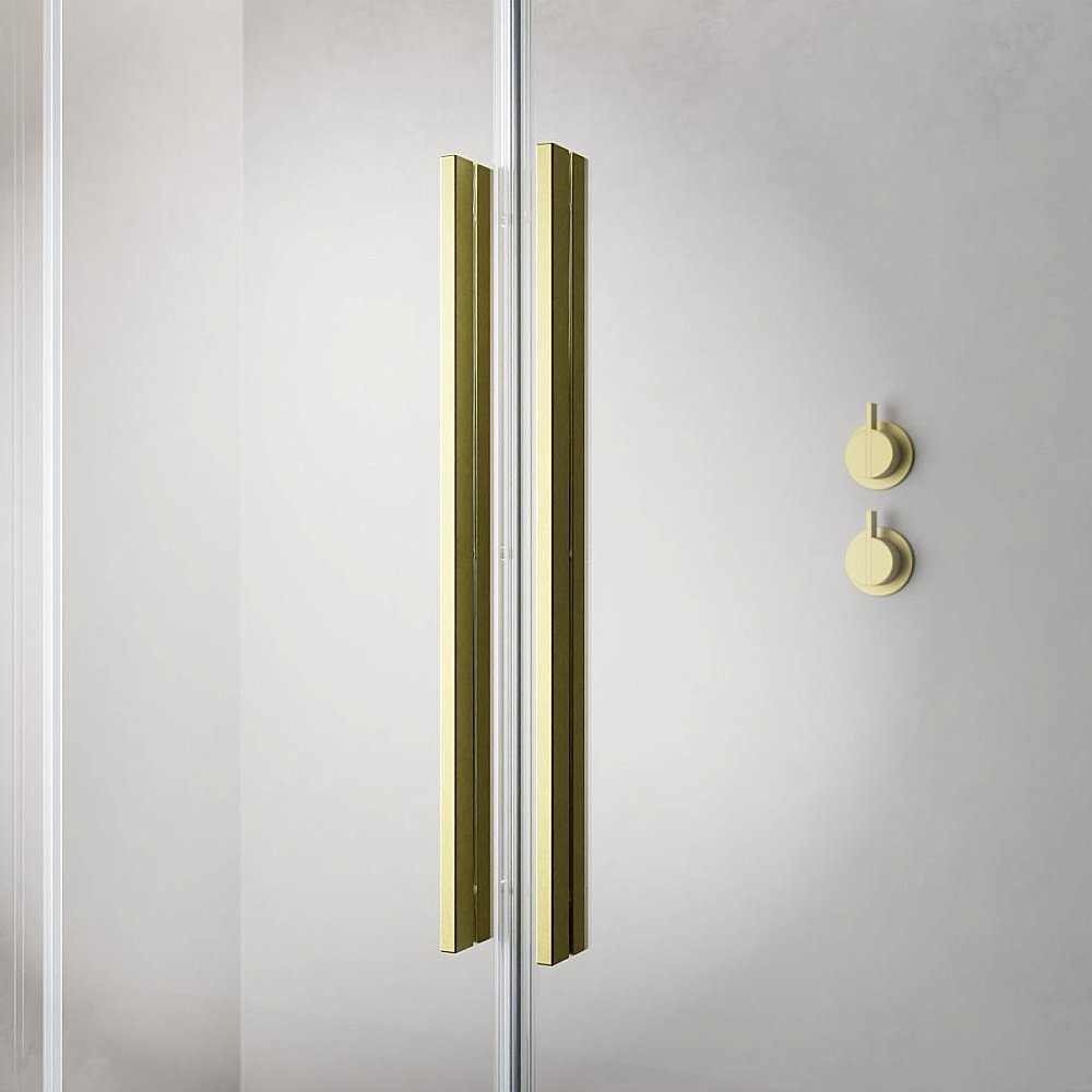 Душевое ограждение Radaway Furo Brushed Gold Walk-in 140 10106738-99-01 стекло прозрачное/профиль брашированное золото купить в интернет-магазине Sanbest