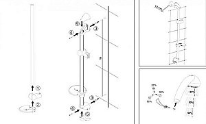 Душевая гарнитура Jacob Delafon BASIC 2 E14330-CP купить в интернет-магазине сантехники Sanbest
