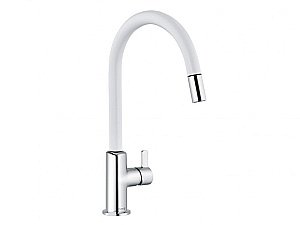 Смеситель для кухни Kludi Bingo Star XS 468519378 белый/хром купить в интернет-магазине сантехники Sanbest
