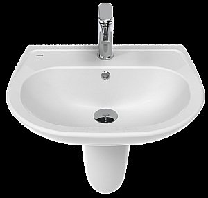 Раковина на полупьедестале Creavit Sedef 55 SD055-00CB00E-0000 белая купить в интернет-магазине Sanbest