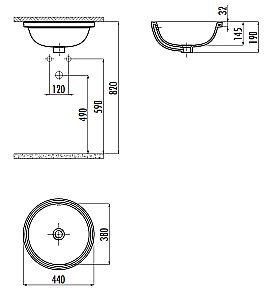 Раковина Creavit Mare 44 MA037-0000 белая купить в интернет-магазине Sanbest