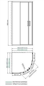 Душевой уголок WasserKRAFT Lippe 45S01 90x90 купить в интернет-магазине Sanbest