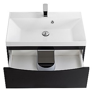 Тумба с раковиной Belbagno MARINO 60 подвесная Nero Lucido для ванной в интернет-магазине Sanbest