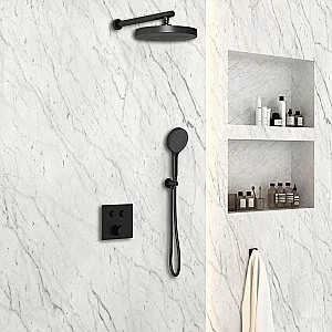 Душевая система Vincea Inspire VSFW-4I212MB черная матовая купить в интернет-магазине сантехники Sanbest