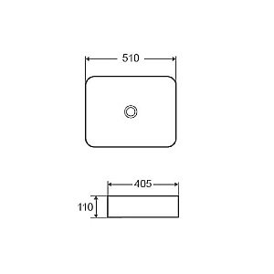 Раковина накладная Azario AZ2178 51 купить в интернет-магазине Sanbest