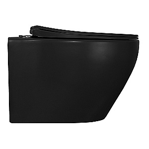 Унитаз подвесной Azario Keras AZ-99046B черный матовый, безободковый, с крышкой микролифт купить в интернет-магазине Sanbest