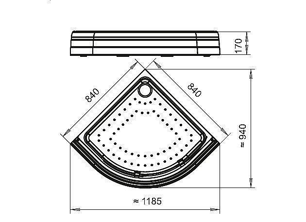 Душевой поддон Радомир 1-11-0-0-0-006 84х84 белый купить в интернет-магазине Sanbest