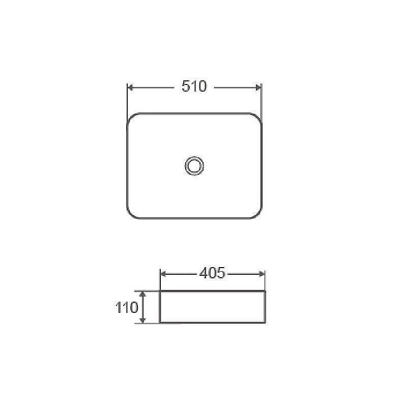 Раковина накладная Azario AZ2178 51 купить в интернет-магазине Sanbest