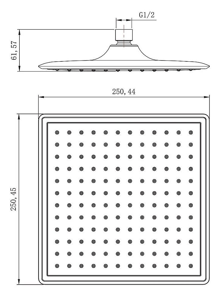 Верхний душ Lemark LM8036C купить в интернет-магазине сантехники Sanbest