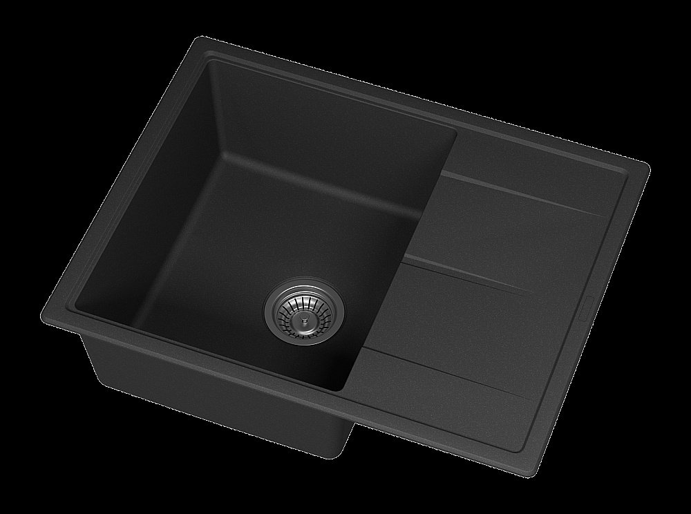 Кухонная мойка Misty Titan 65 TIT-65х51-01 антрацит купить в интернет-магазине сантехники Sanbest