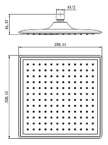 Верхний душ Lemark LM8036C купить в интернет-магазине сантехники Sanbest