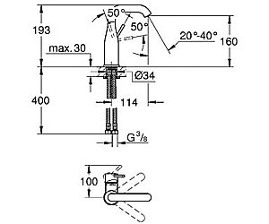 Смеситель для раковины Grohe Essence+ 23463001 купить в интернет-магазине сантехники Sanbest