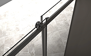 Душевая дверь Good Door Galaxy New 140 WTW-140-C-B ГЛ00042 стекло прозрачное/профиль черный купить в интернет-магазине Sanbest