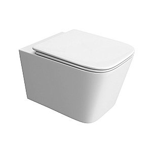 Унитаз подвесной BelBagno DUE-TOR BB5171CH-TOR/SC белый, с крышкой микролифт, безободковый, слив-торнадо купить в интернет-магазине Sanbest