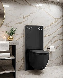 Модуль - инсталляция CeruttiSpa G111B черное стекло купить в интернет-магазине сантехники Sanbest