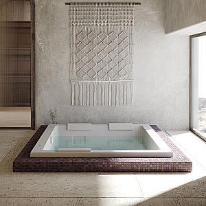 Гидромассажная ванна Jacuzzi Sharp Extra 200х150 SHA401E0A00 со смесителем, Rainbow+ Clean System, белая купить в интернет-магазине Sanbest