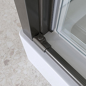 Душевой уголок BelBagno Marino 2-AH-1 130x100 стекло прозрачное/профиль оружейная сталь купить в интернет-магазине Sanbest