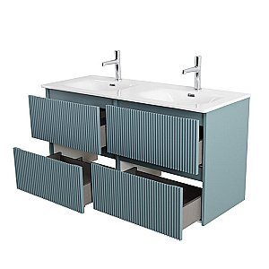 Тумба с раковиной BelBagno UNO-1200-4C-SO-AO голубой матовый для ванной в интернет-магазине Sanbest