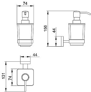 Диспенсер Timo Selene 17039/17 купить в интернет-магазине сантехники Sanbest